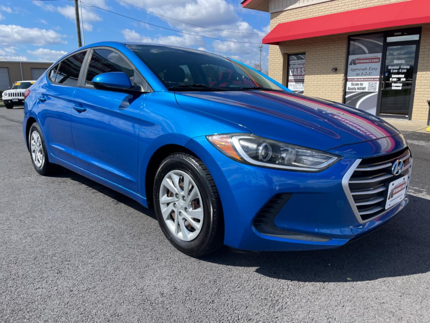 2017 Blue Hyundai Elantra (KMHD74LF7HU) with an 4-Cyl, 2.0 Liter engine, Auto, 6-Spd Shiftronic transmission, located at 8008 Warden Rd, Sherwood, AR, 72120, (501) 801-6100, 34.830078, -92.186684 - Photo#1